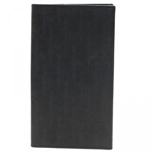 محفظة جواز سفر ديور هوم جلد جاكار أسود بالشعار