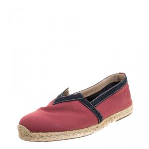 Christian Louboutin Red Canvas Eos Espadrilles Size 43