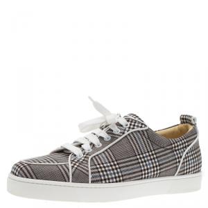 Christian Louboutin Monochrome Canvas Rantulow Sneakers Size 42