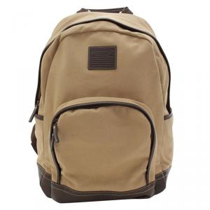 Coach Brown Canvas/Leather Voyager Backpack
