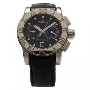 Corum Black Stainless Steel Romulus Men's Wristwatch 42MM