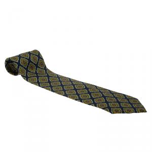 Dior Blue Print Silk Tie