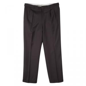 Dior Dark Brown Wool Tailored Trousers 4XL
