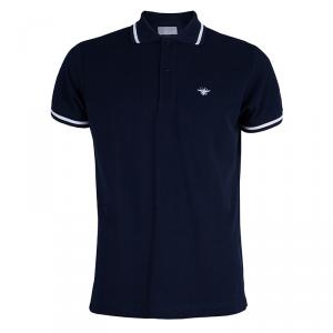 Dior Men's Navy Blue Polo Shirt M