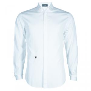 Dior Men's White Cotton Shirt S