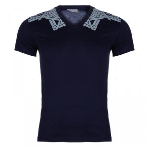 Dior Navy Print T-Shirt S