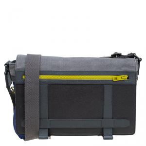 Dolce and Gabbana Multicolor Nylon and Canvas Etna Messenger Bag