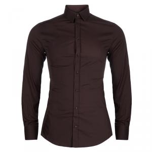Pre Owned Dolce & Gabbana Men's Brown Shirt S