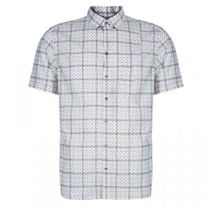 Pre Owned قميص رجالي دولتشي أند غابانا كم قصيرمنقط أبيض L