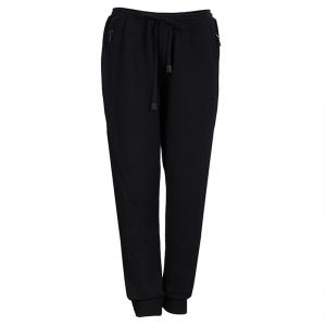 Pre Owned Dolce and Gabbana Black Cotton Jersey Sweatpants XXXL