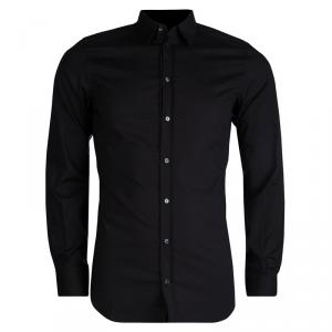 مملوكة مسبقًا Dolce and Gabbana Black Cotton Gold Label  Shirt S