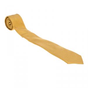 Dolce and Gabbana Gold & White Dotted Silk Tie