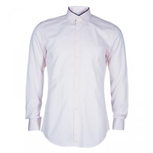 Pre Owned Dolce and Gabbana Men's Pink Striped Shirt M