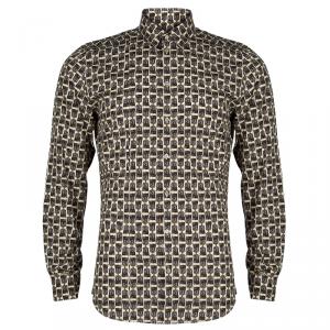 Pre Owned Dolce and Gabbana Men's Multicolor Print Shirt M