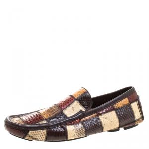 Dolce and Gabbana Multicolor Python Loafers Size 41.5