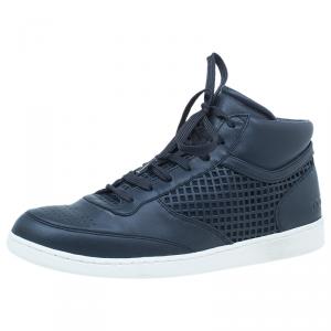 Pre Owned حذاء رياضي دولتشي أند غابانا جلد أسود بعنق مرتفع مقاس 41