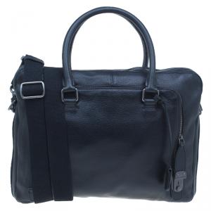 Dolce and Gabbana Black Leather Alan Breifcase