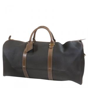 Dunhill Grey Coated Canvas Duffel Bag