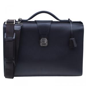 Dunhill Chocolate Brown Leather Doctor Messenger Bag