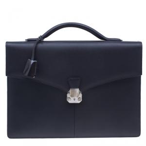 Dunhill Black Leather Confidential Briefcase