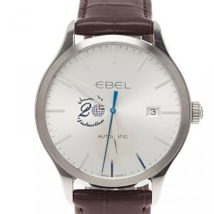 Ebel Silver Stainless Steel 100 Classic Men's Wristwatch 40MM