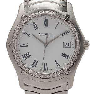 Ebel Mother of Pearl Stainless Steel Diamond Classic Men's Wristwatch 36MM