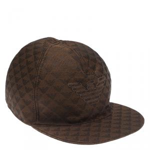 Emporio Armani Brown Monogram Baseball Cap Size L