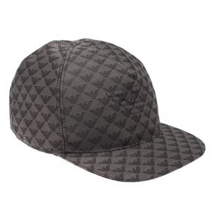 Emporio Armani Grey Monogram Baseball Cap Size L