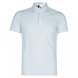 Pre Owned Emporio Armani Men's White Polo Shirt L