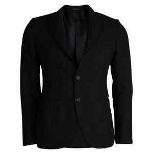 Pre Owned Emporio Armani Johnny Line Black Tailored Blazer M