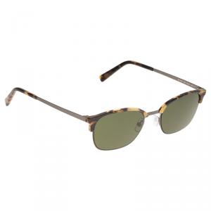 Ermenegildo Zegna Tortoise Frame EZ0047 Half Rimmed Round Sunglasses