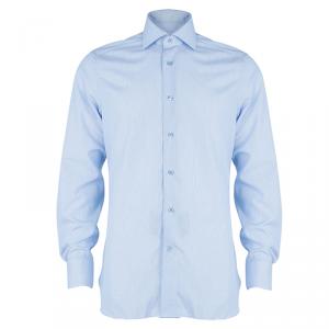 Pre Owned Ermenegildo Zegna Formal Pinstripe Shirt L