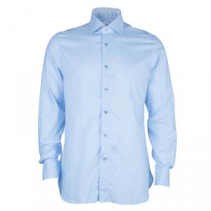Pre Owned Ermenegildo Zegna Pinstripe Formal Shirt L