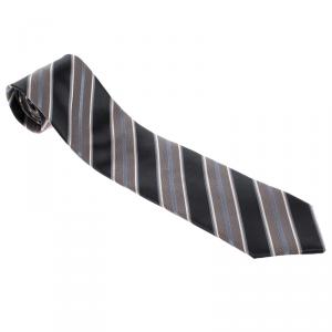 Pre Owned Ermenegildo Zegna  Multicolor Striped Woven Silk Traditional Tie