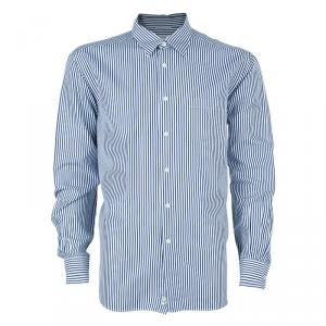 Pre Owned Ermenegildo Zegna Men's Pinstripe Monochrome Shirt 3XL