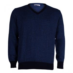 Pre Owned Ermenegildo Zegna Men's Navy Blue Sweater L