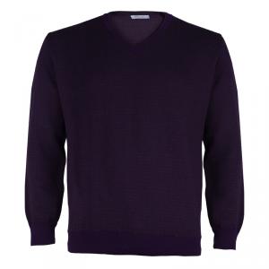 Pre Owned Ermenegildo Zegna Men's Purple Sweater L