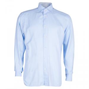 Pre Owned Ermenegildo Zegna Men's Blue Shirt L