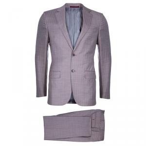 Ermenegildo Zegna Men's Grey/Brown Striped Suit M
