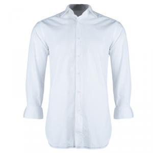 Pre Owned Ermenegildo Zegna White Long Sleeve Buttondown Cotton Shirt S