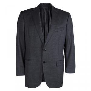 Pre Owned Ermenegildo Zegna Grey Wool Regular Fit Mila Blazer XL