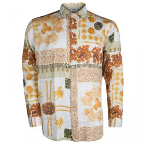 Pre Owned Etro Multicolor Pasta Print Long Sleeve Button Front Cotton Shirt XL