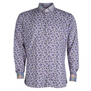 Etro Paisley Printed Long Sleeve Buttondown Cotton Shirt XL