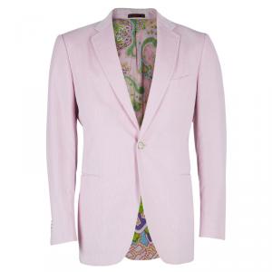 Pre Owned Etro Men's Pastel Pink Corduroy Blazer XXL