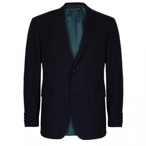Pre Owned Etro Navy Blue Cashmere Sports Coat XL