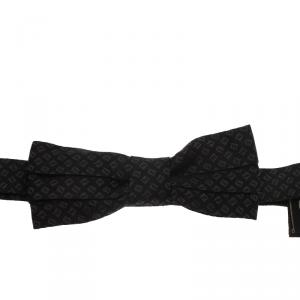 Fendi Black Silk Zucchino Bow Tie