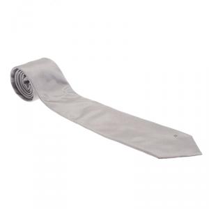 Pre Owned Fendi Grey Silk Tie