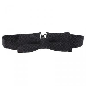 Fendi Black Silk FF Logo Bow Tie