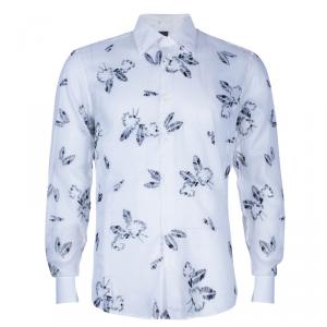 Fendi Men's White Embroidered Shirt L