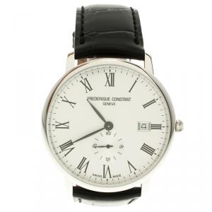 Frederique Constant White Stainless Classics Slim Line  FC 245WR5S6 Men's Wristwatch 39 mm